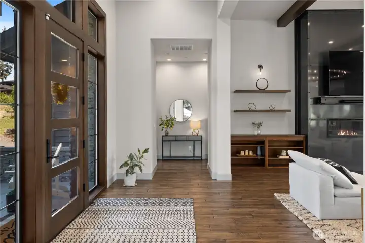 entry hallway to powder bath and primary suite entry hallway to powder bath and primary suite