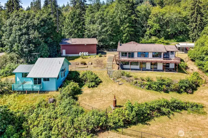 Welcome to 209 Old Oak Bay - there are three buildings on this parcel, which includes the main house, cottage and shop - all with water views