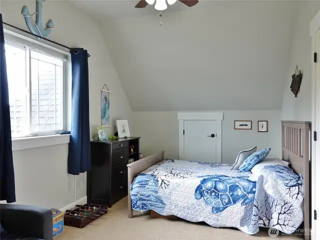 Upstairs 2nd Bedroom w/ side storage closet.
