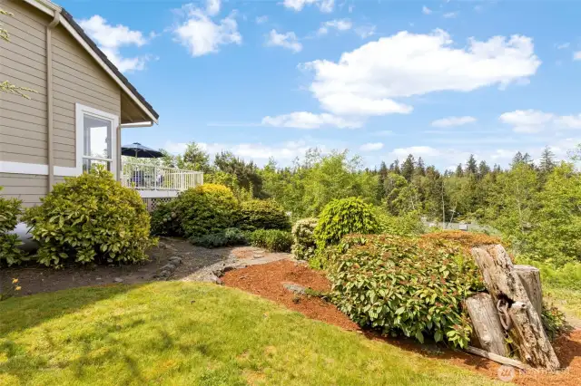 Enjoy the lovely native landscaping, low-care and beautiful in all seasons.