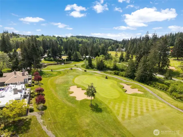 Just below the home, the 5th hole of the golf course.
