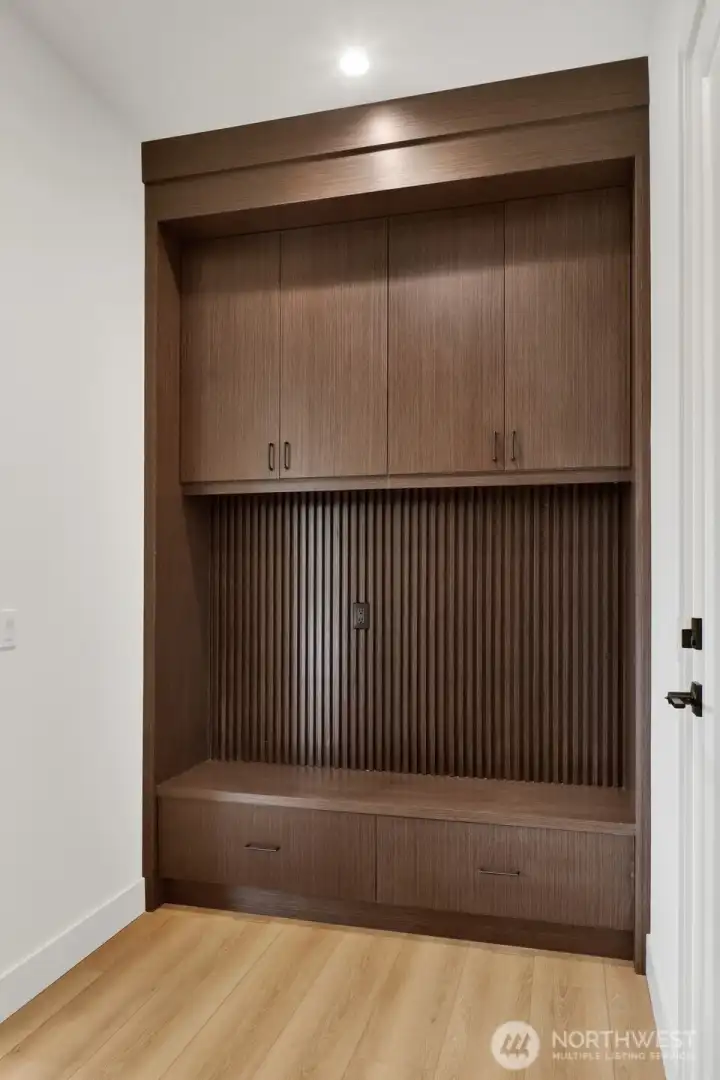 entry from garage coat check