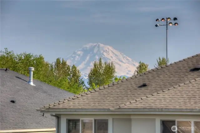 See Mt Rainier from the upper level bonus room