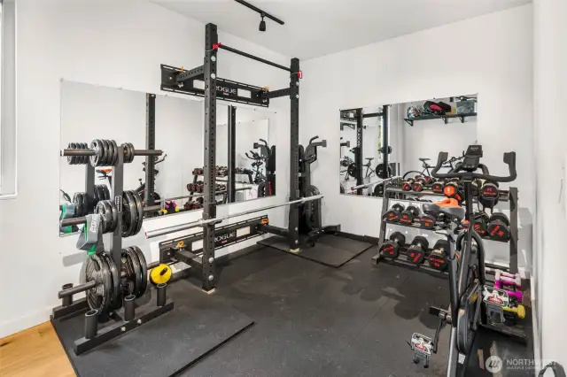 3rd floor bedroom/bonus room, currently in use as a home gym