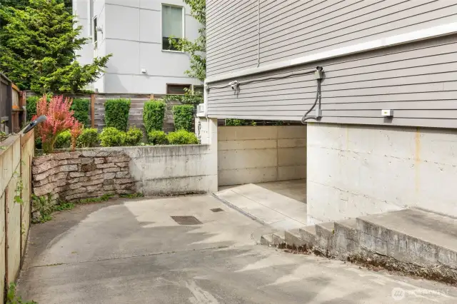Garage underground with designated parking space