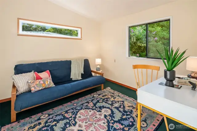 The office space just off the living room. Guest or WFH or play space?