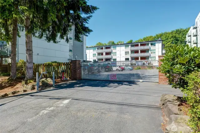 Gated parking lot