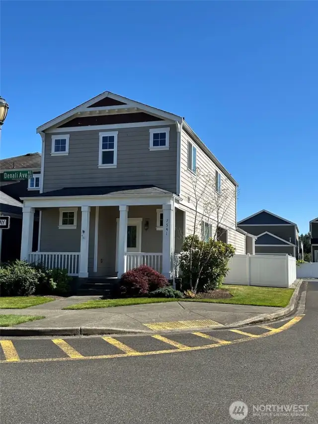 the right side of the property is full fenced yard.
