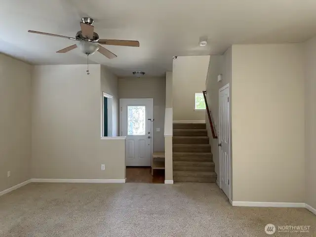 front enters with a half bath.