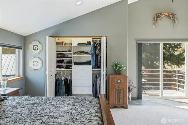 All closets in house have lighting and organizing systems