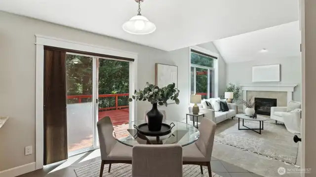 Eating space off kitchen