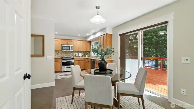 Eating space off kitchen