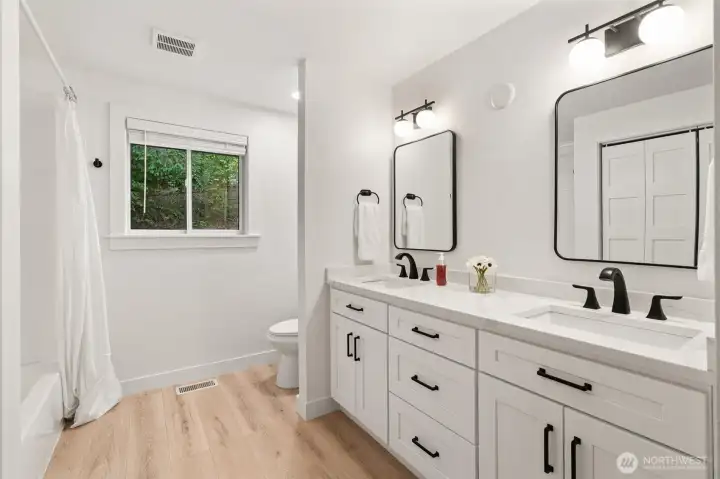 Upstairs hall bath.