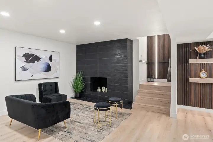 There is an entire 2nd living area downstairs.