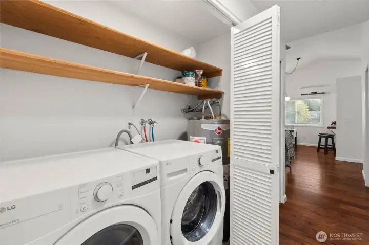 Laundry area in the hallway - appliances stay!