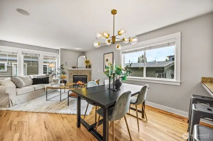 Modern design and perfectly curated space with hardwoods throughout.