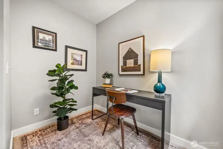 Third bedroom on lower floor with oversized closet.