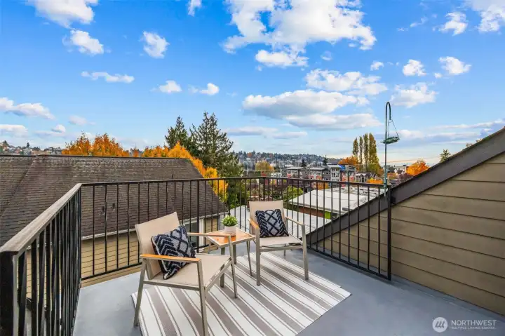 Outdoor space designed for relaxation and views  — your urban escape