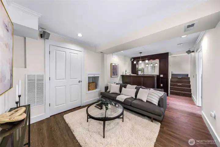 Second living space and private bar