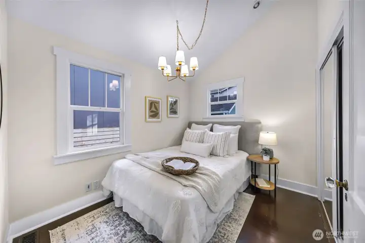 First floor bedroom fits a queen!