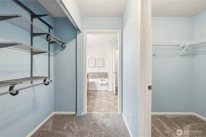 Dual closet. The right closet is walk-in.