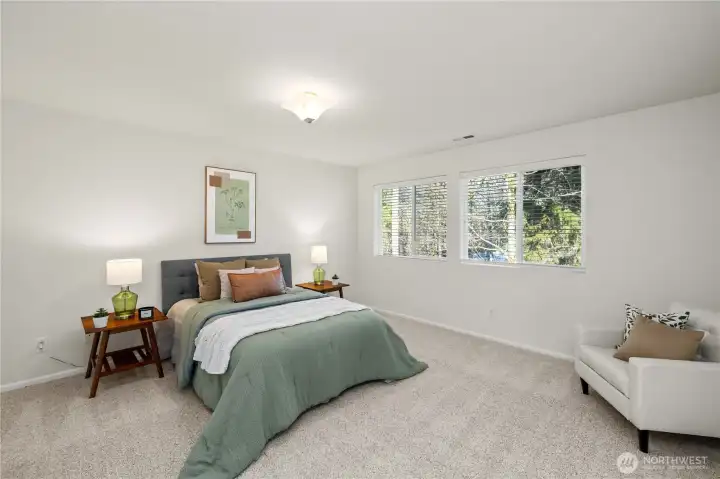 Spacious Primary with double-door entry