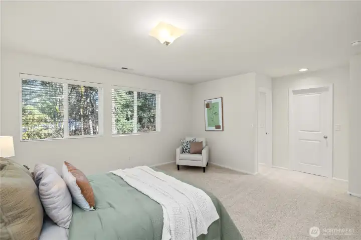 Private wooded backdrop