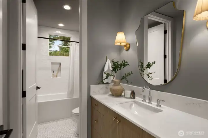 2nd full bath upstairs.