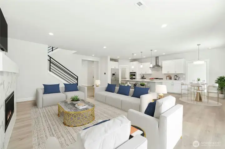 This is a general representation of floor plan and may vary from actual home constructed. Features in photos, upgrades, elevation, materials, dimensions and layout all subject to change without notice.