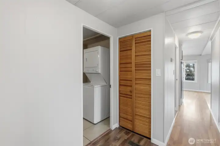 hallway from utility room to main living area