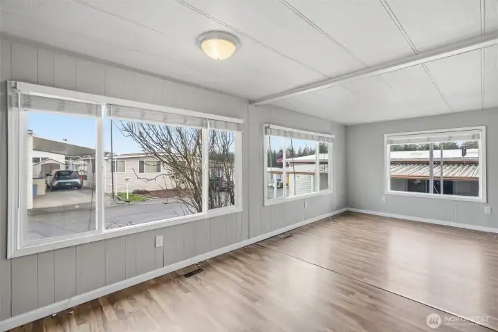 plenty of natural light in main living area