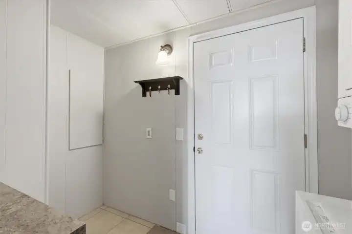 utility room from carport entrance
