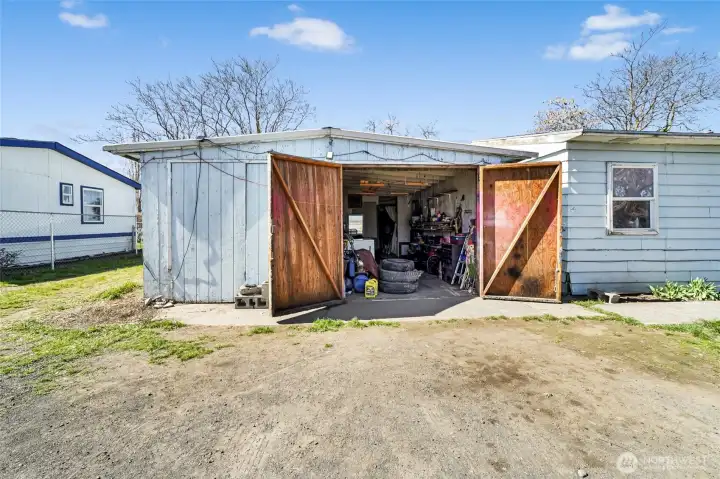 Two car detached garage.