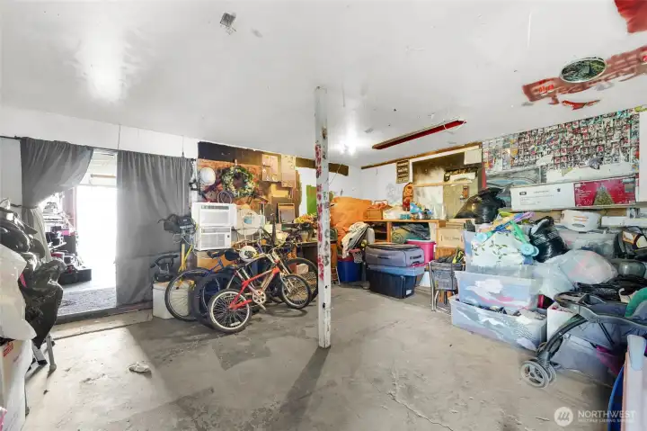 Workroom adjoining garage.