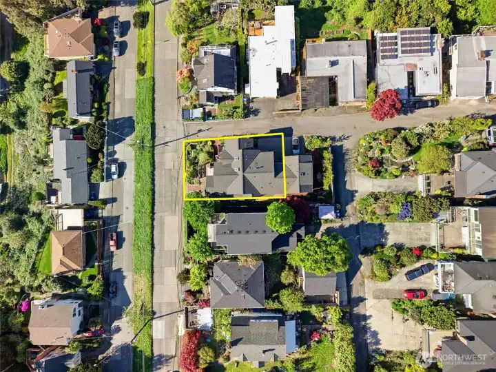 The property was recently condo-ized and Unit #A is outlined here in yellow.