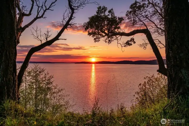 Experience Camano Island's famous sunsets from the privacy of your own deck and waterfront property.