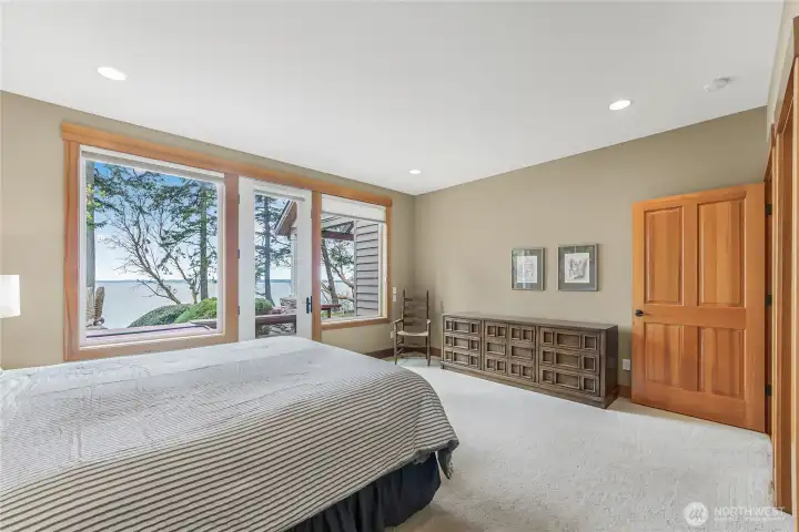 Wake up to the incredible views of Saratoga Passage, Whidbey Island and the Olympic Mountains.