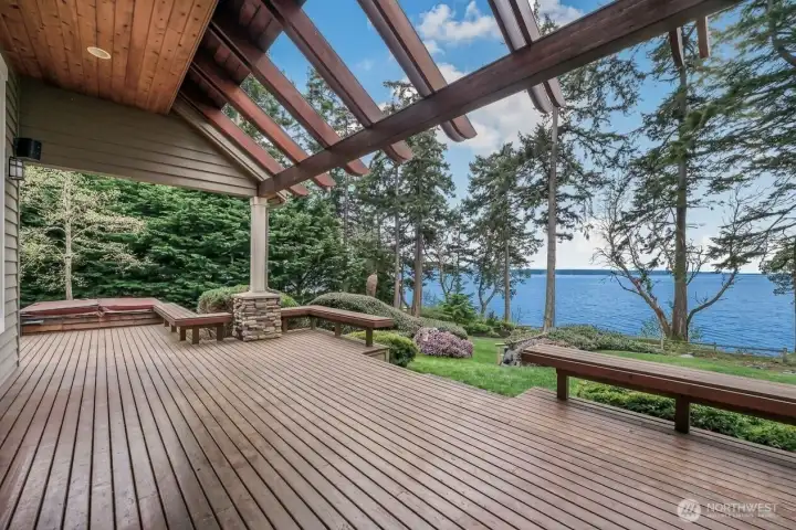 BBQ, relax, enjoy the hot tub and the views all from the expansive deck.