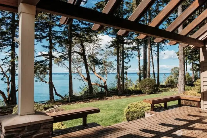 180 degree views of Saratoga Passage, Whidbey Island and the Olympics.
