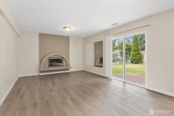 Lower level Rec Room opens to backyard. Lower level Rec Room opens to backyard.