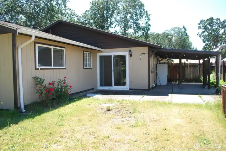 Patio off Kitchen slider. Patio off Kitchen slider.