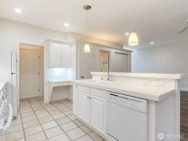 facing NW, laundry is to the west by garage access