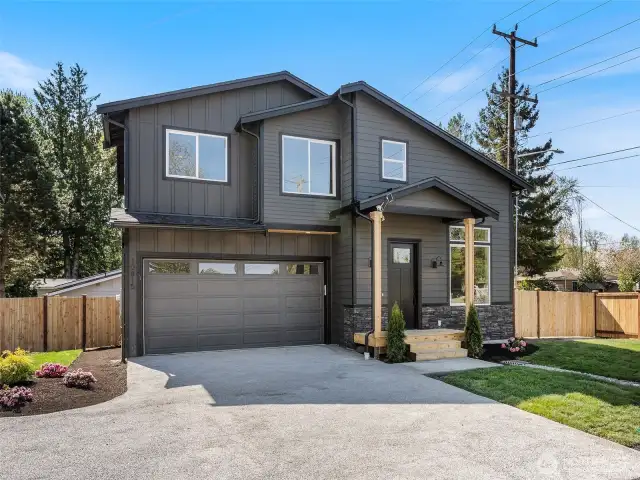 Home sits on a big fully fenced lot.