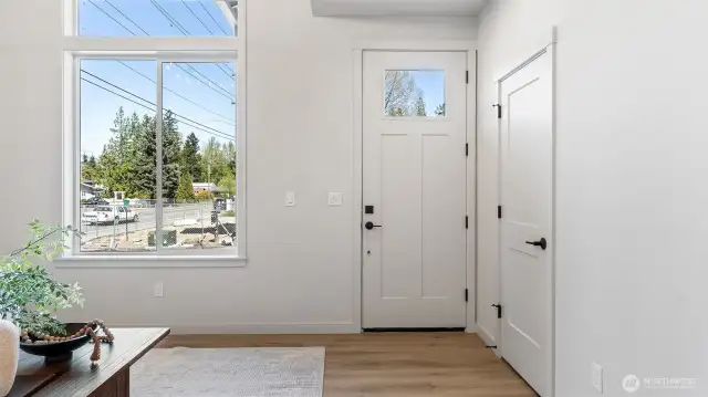 Entry into additional living space which can be formal living room, dining room or office.