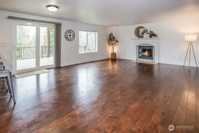 If you enjoy entertaining, then the great room leading out to the covered deck is for you. The enormous trex deck is a nice place to hang out with guests, or even a good spot for a quiet and relaxing evening. And when the cold weather rolls around, the warm glow of the cozy fireplace makes for a perfect retreat.