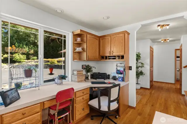 This built in desk make it perfect for a working from home area.