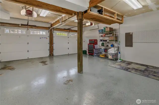Finished 2 car garage