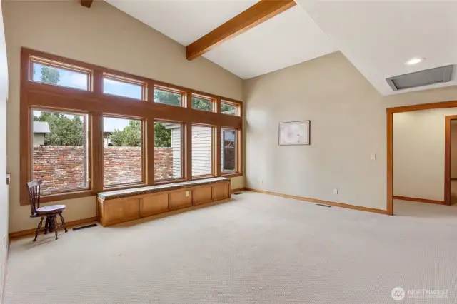 Floor to ceiling windows allow for extra light.