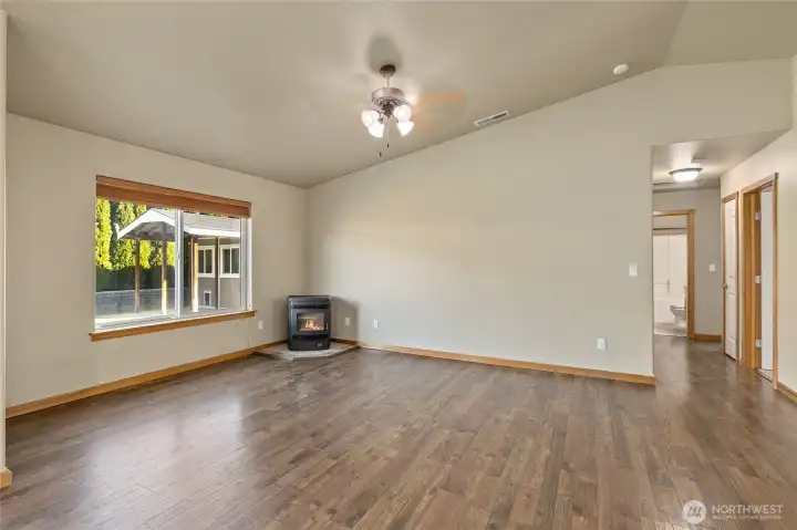 View to the bedrooms.