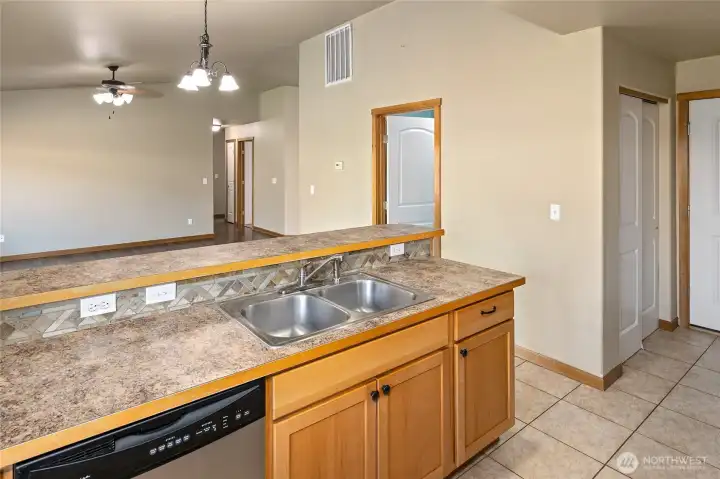 There are TWO kitchen pantries.